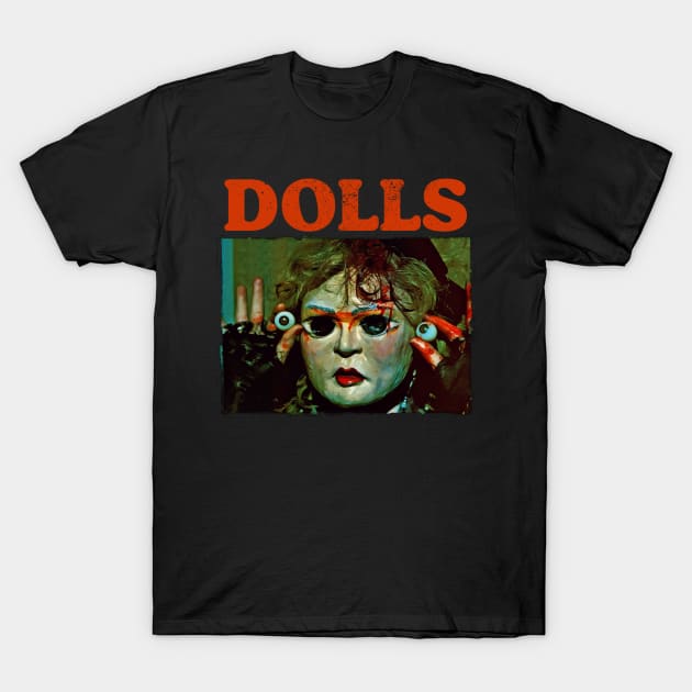 DOLLS Retro 80s Cult Classic Horror T-Shirt by darklordpug